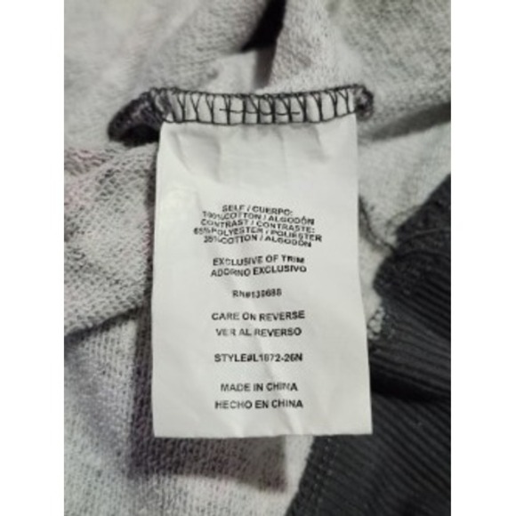 West Coast by TRS Women's Floral Print Crewneck Sweatshirt Gray Pink - L - Picture 4 of 6